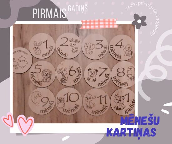 Mēneša kartītes "Pirmais gadiņš"